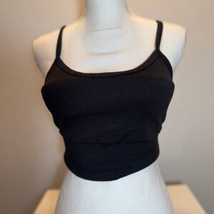 90 degrees black racer back crop / sports bra